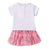 Minibanda Completo 2 Pezzi T-Shirt-Gonna per Neonata 3B754X ROSA MINIBANDA 