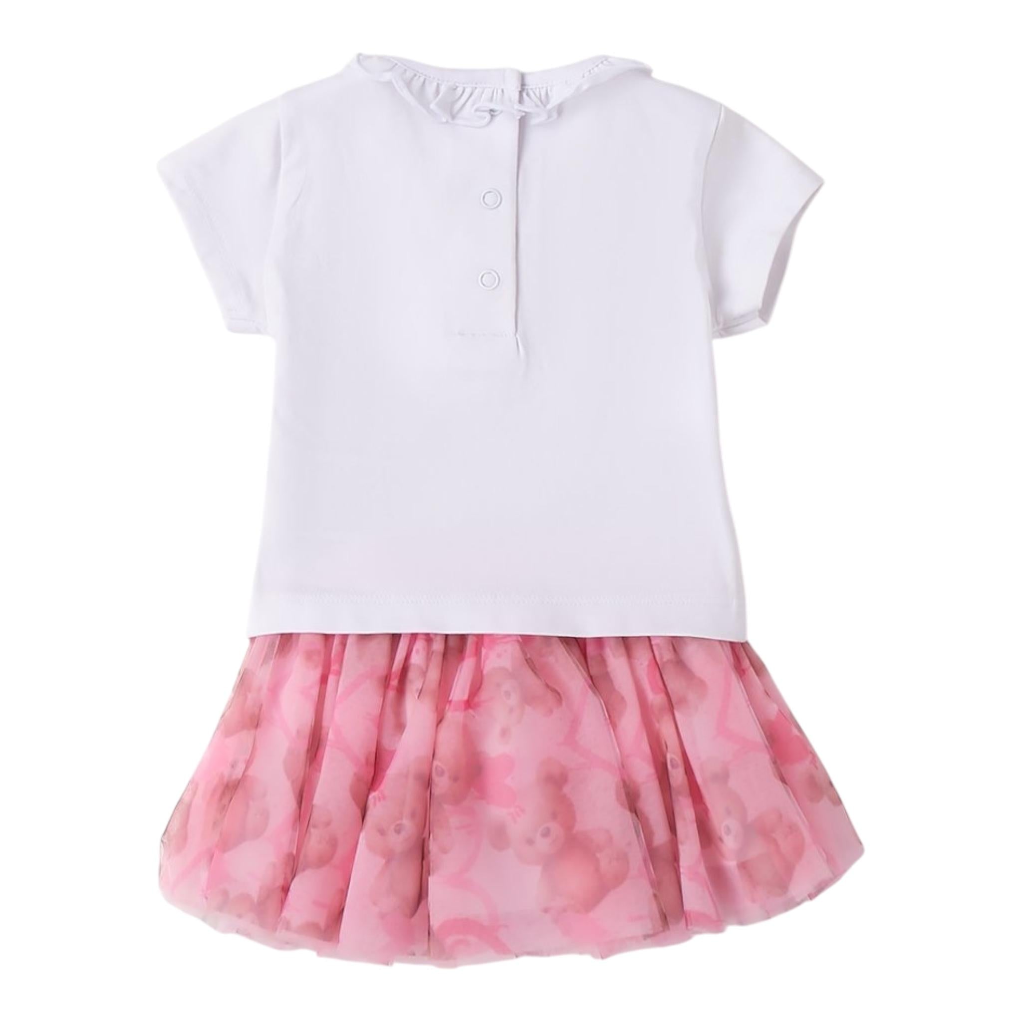 Minibanda Completo 2 Pezzi T-Shirt-Gonna per Neonata 3B754X ROSA MINIBANDA 