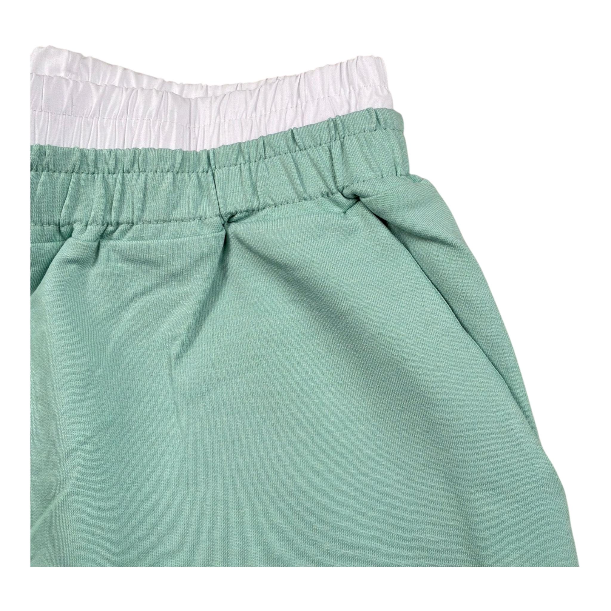 Hinnominate Short Tinta Unita con Elastico In Vita per Bambina 3646SF00190X VERDE ACQUA HINNOMINATE 