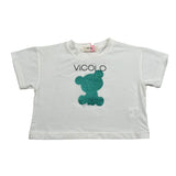 Vicolo T-Shirt Girocollo Tinta Unita con Stampa per Bambina 3146MY00142 BIANCO VICOLO 