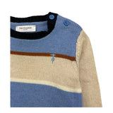 TRUSSARDI maglia girocollo tinta unita con maniche in contrasto Azzurro per Neonato TIA25103MA AZZURRO TRUSSARDI 