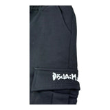 Disclaimer Pantalone Modello Tuta Tinta Unita con Logo per Bambino 25EDK58403 NERO DISCLAIMER 