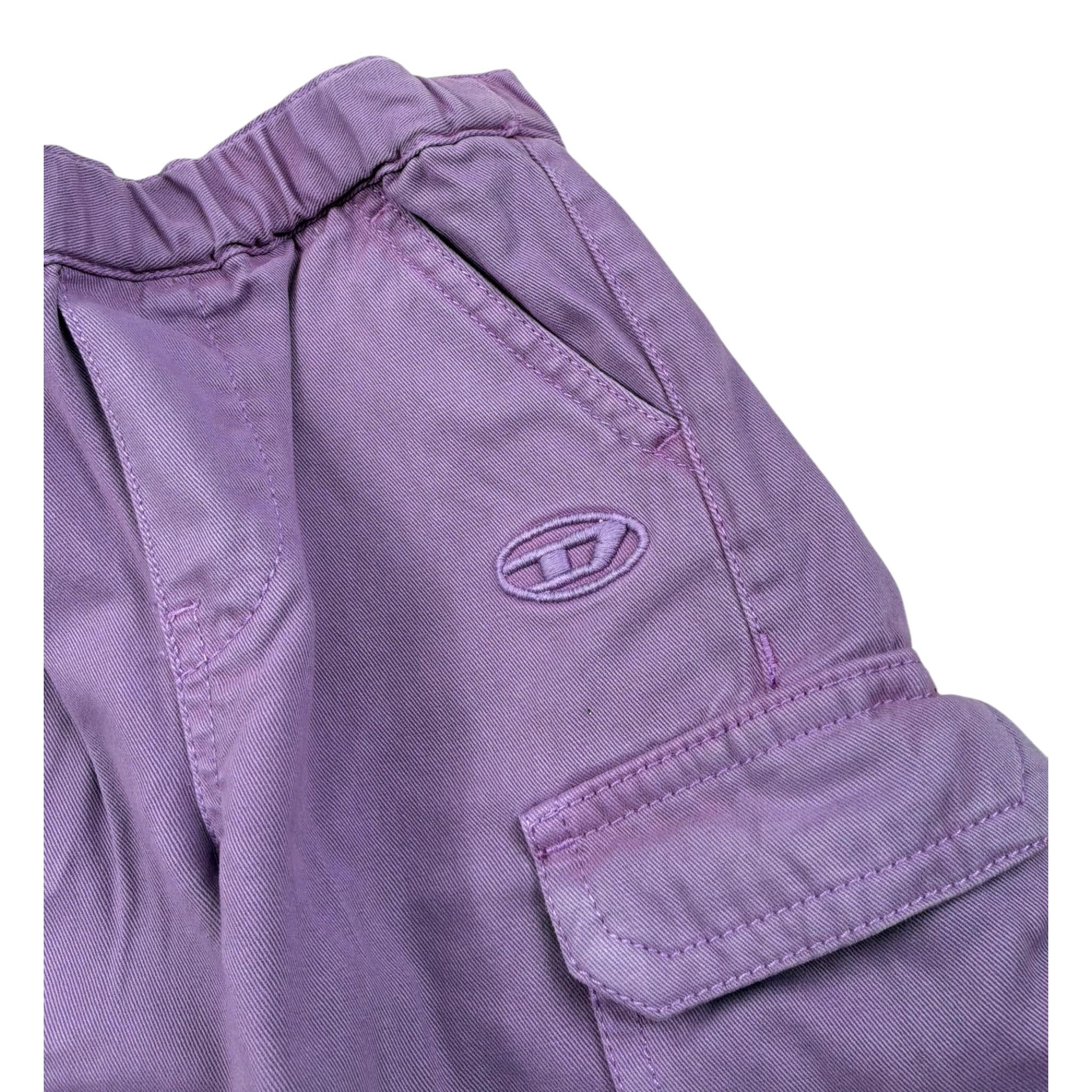 Diesel Jeans Tinta Unita Modello Cargo per Neonata K00603X VIOLA DIESEL 