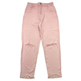 Liu Jo Pantalone Tinta Unita Con Strappi E Girovita Regolabile Rosa Per Bambina