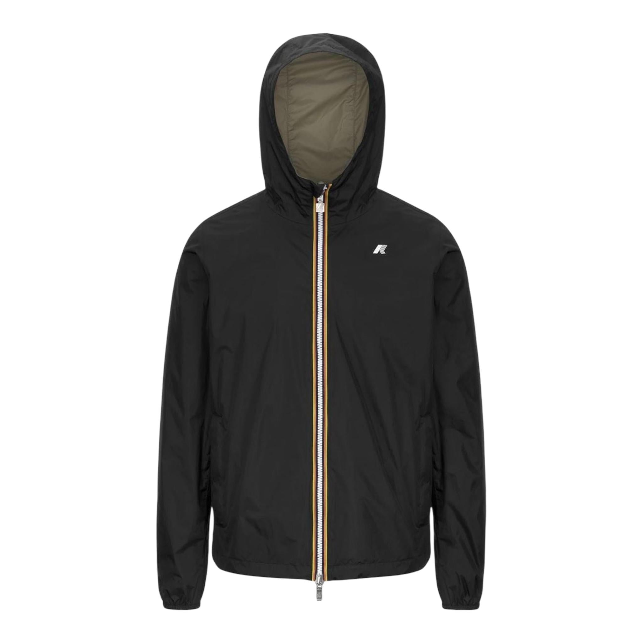 K-Way Giubbino Reversibile Bicolore per Bambino K61314W VERDE/NERO K-WAY 