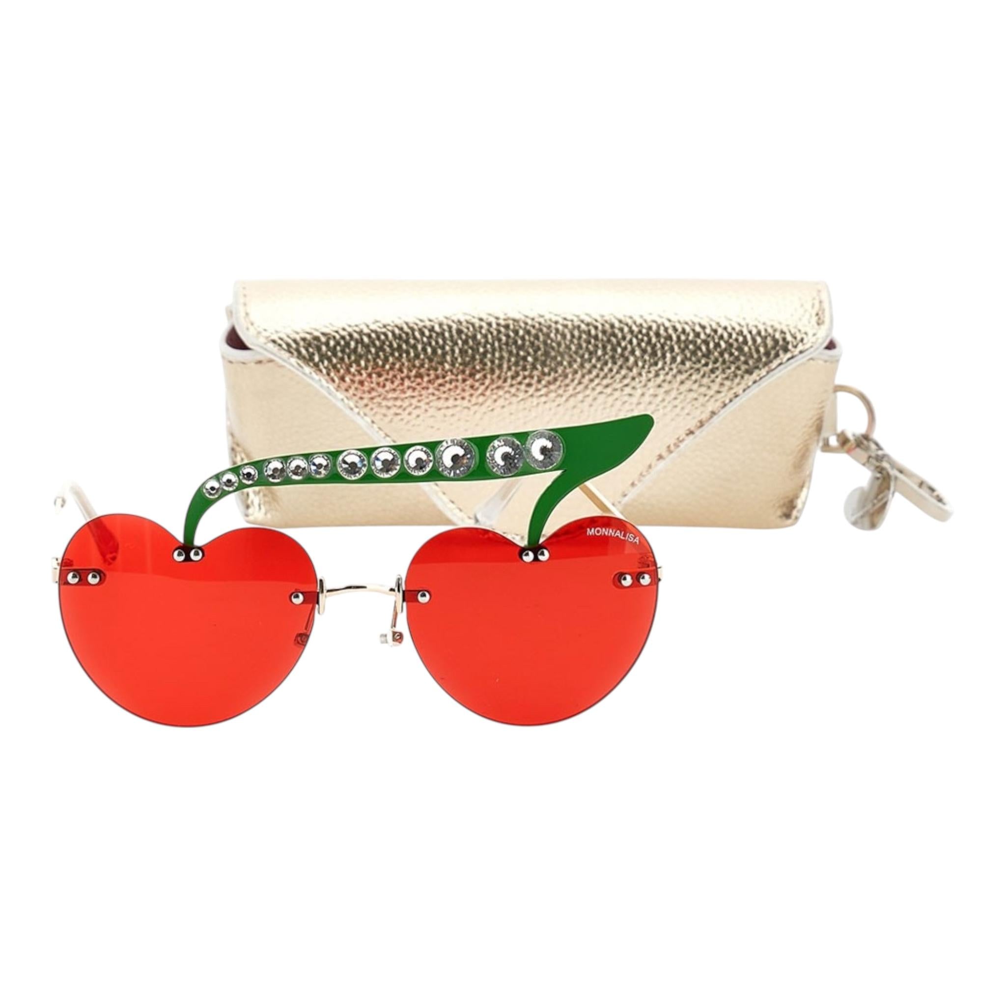 Monnalisa Occhiali Tinta Unita con Ciliegie per Bambina 19E081 ROSSO MONNALISA 