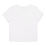 Diesel T-Shirt Girocollo Tinta Unita con Ricami per Bambina K00636 BIANCO DIESEL 