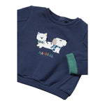 MAYORAL felpa girocollo tinta unita con stampa Blu per Neonato 2455 BLU MAYORAL 