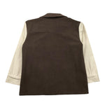 NEVER TOO camicia manica lunga tinta unita con maniche in contrasto Marrone per Bambino NT2123R MARRONE NEVER TOO 