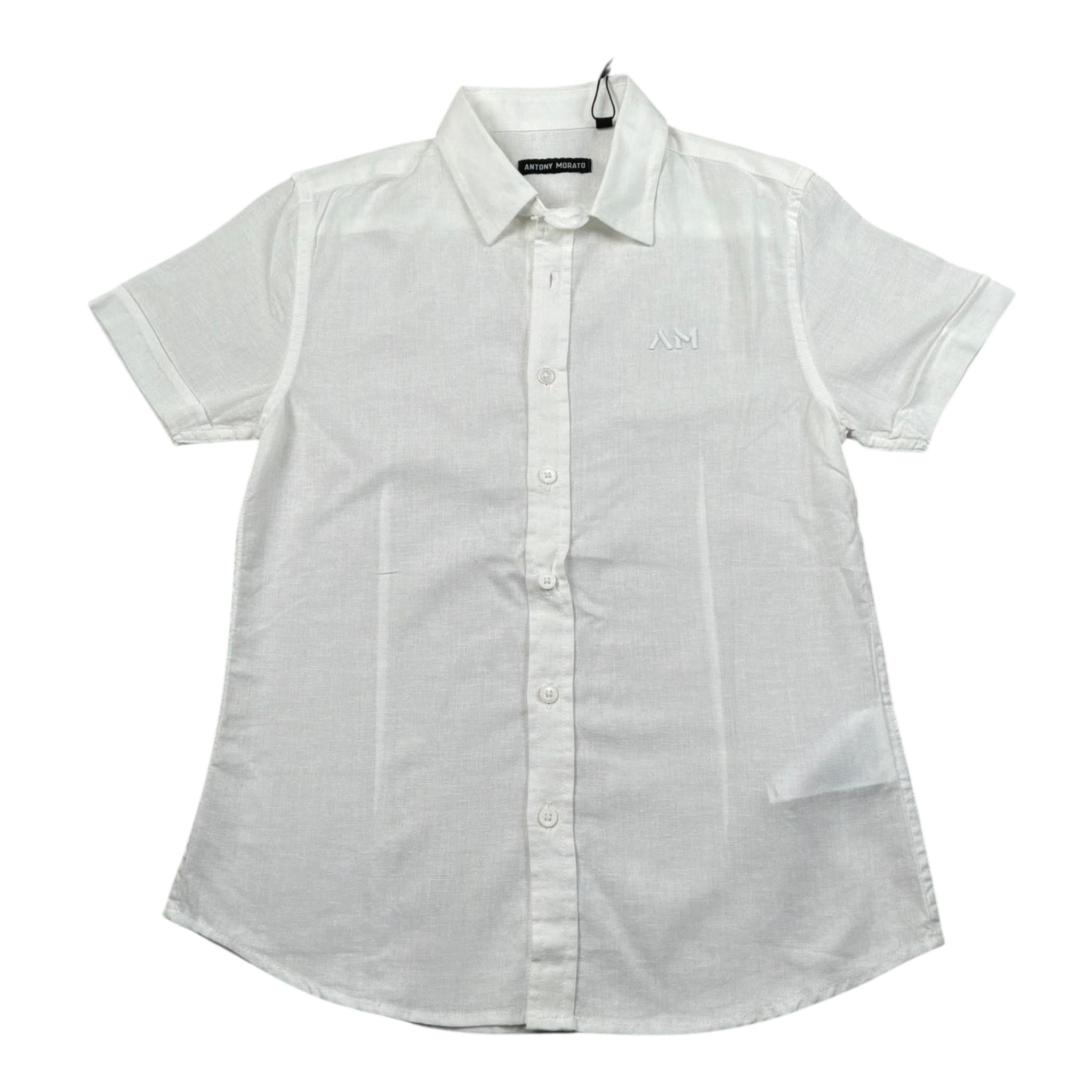 Antony Morato Camicia Mezza Manica Tinta Unita per Bambino MKSS000799 PANNA ANTONY MORATO 