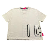 ICON t-shirt girocollo tinta unita con logo Bianco per Bambina IGKS00355 BIANCO ICON 