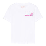 Saint Barth T-Shirt Girocollo Tinta Unita con Stampa per Bambina ELLY001XXJ BIANCO SAINT BARTH 