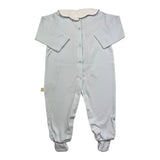 Baby Gi Tutina Manica Lunga Tinta Unita Azzurro Per Neonato