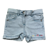 John Richmond Short In Denim Tinta Unita con Logo per Neonata RIP25031SH AZZURRO JOHN RICHMOND 