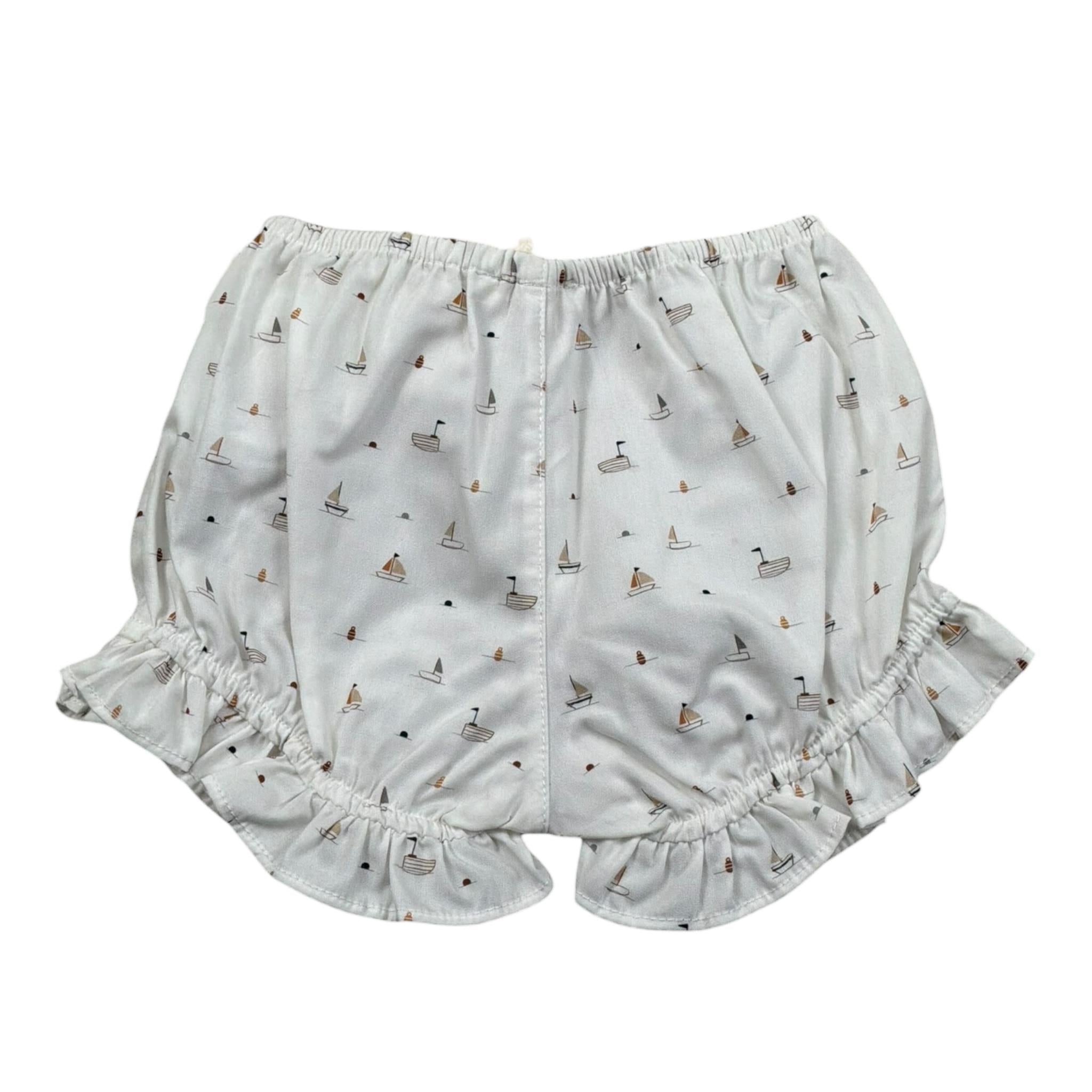 Wedoble Culotte Tinta Unita con Stampe per Neonata V2504721E BIANCO WEDOBLE 