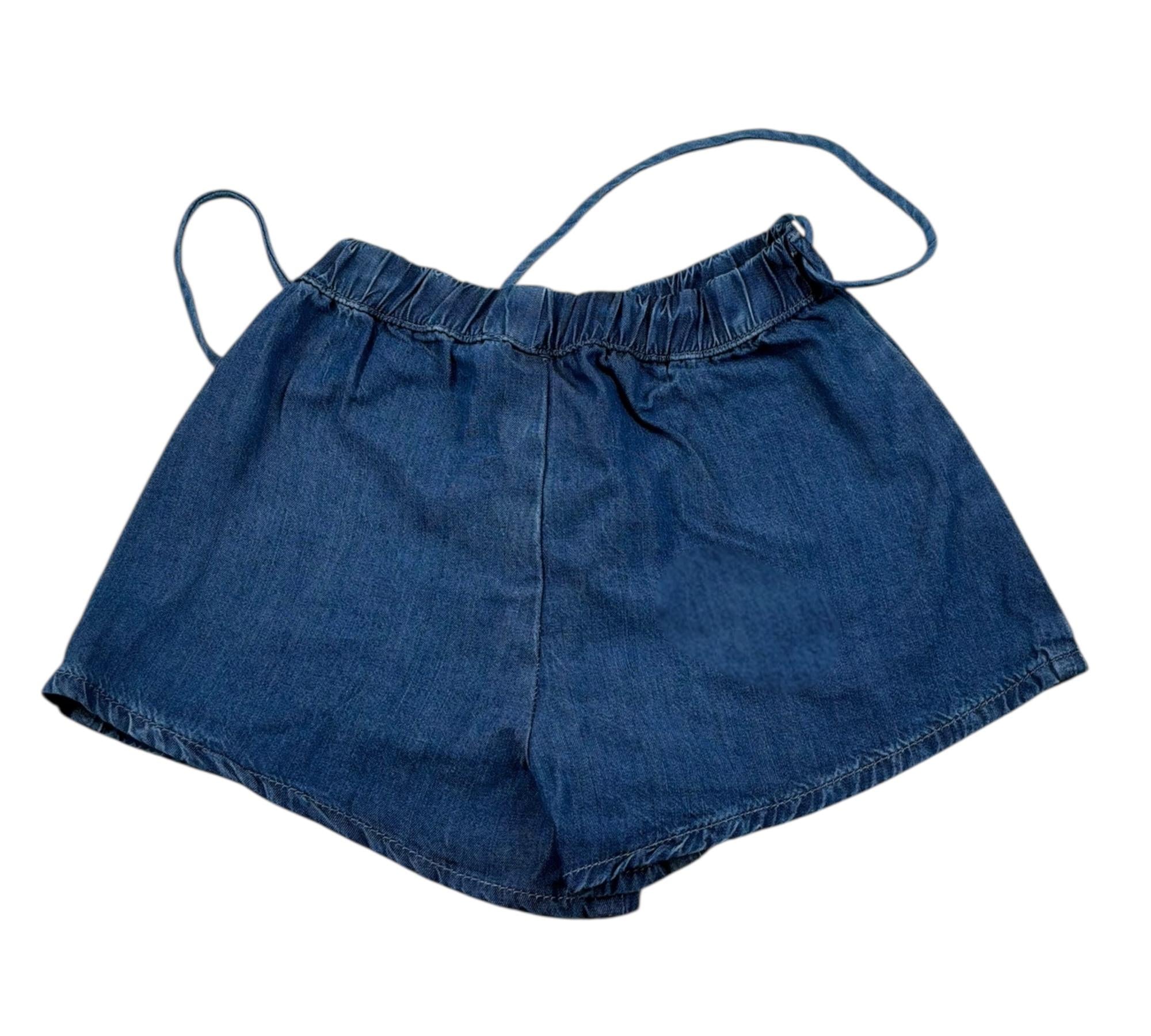 Liu Jo Short Tinta Unita In Denim per Neonata KA5123X BLU LIU JO 