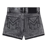 Marc Jacobs Short In Denim Tinta Unita con Brillantini per Bambina W60486 NERO MARC JACOBS 