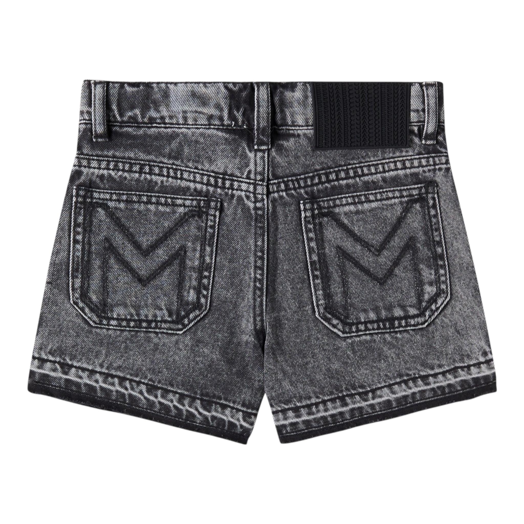 Marc Jacobs Short In Denim Tinta Unita con Brillantini per Bambina W60486 NERO MARC JACOBS 