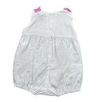 Ilfarobimbi Pagliaccetto Tinta Unita con Fiori per Neonata IFN50962 BIANCO ILFAROBIMBI 