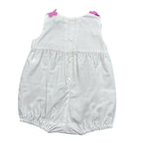 Ilfarobimbi Pagliaccetto Tinta Unita con Fiori per Neonata IFN50962 BIANCO ILFAROBIMBI 