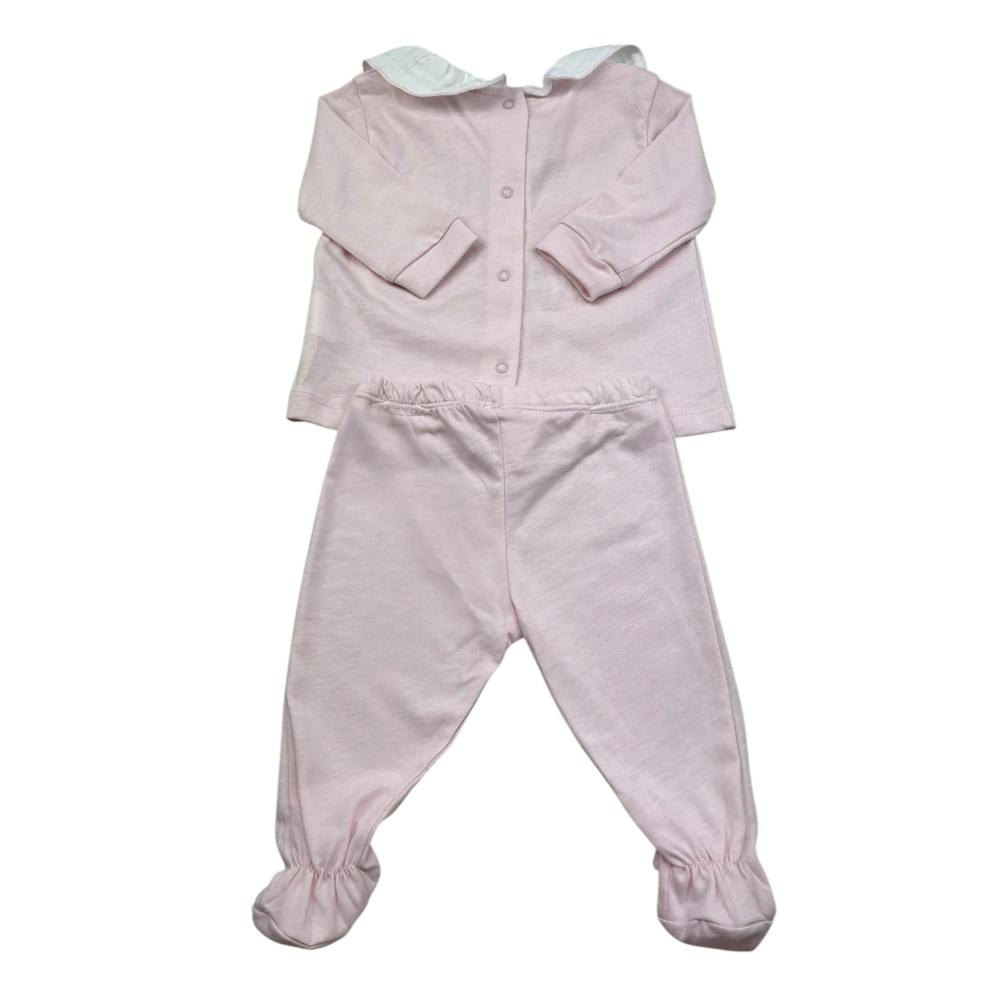 Isabel & Martinez Complet 2 Pezzi Shirt-Ghettina Tinta Unita per Neonata IM25N410 ROSA ISABEL & MARTINEZ 