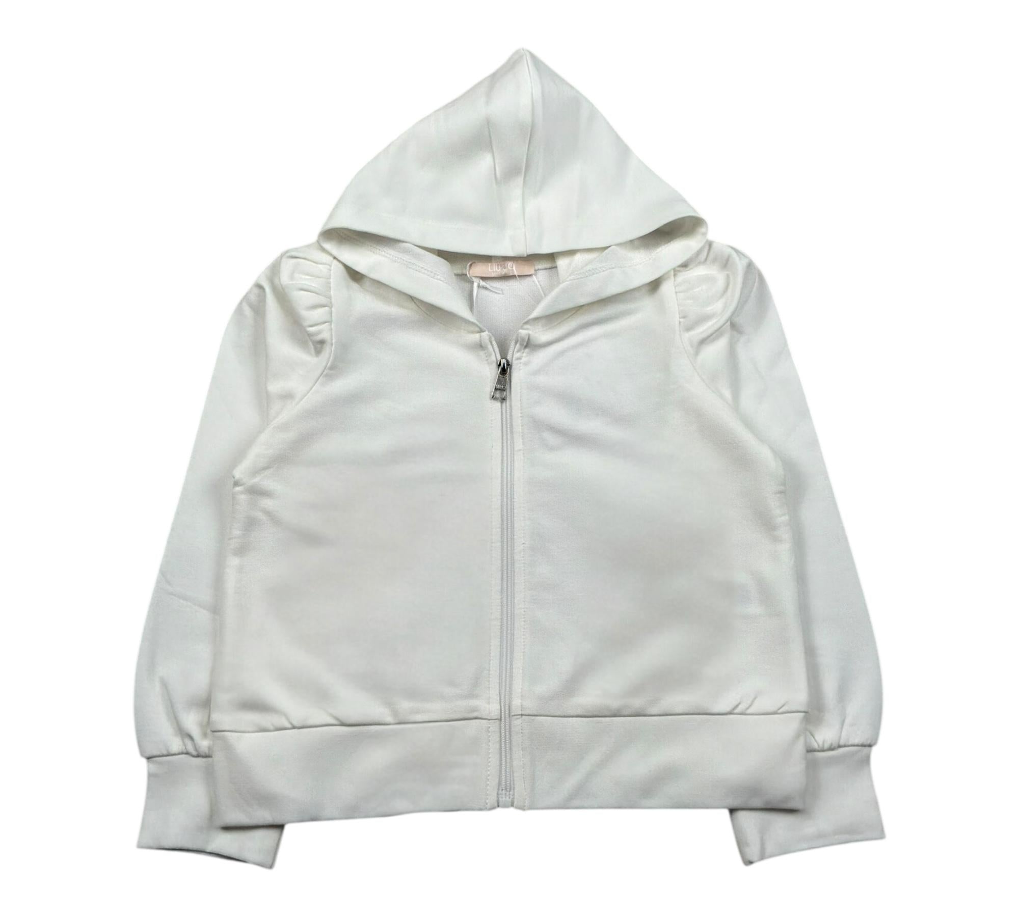 Liu Jo Felpa Chiusa con Cappuccio Tinta Unita per Bambina KA5016 BIANCO LIU JO 