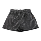 LIU JO short tinta unita in ecopelle Nero per Bambina KF4012E0392J NERO LIU JO 