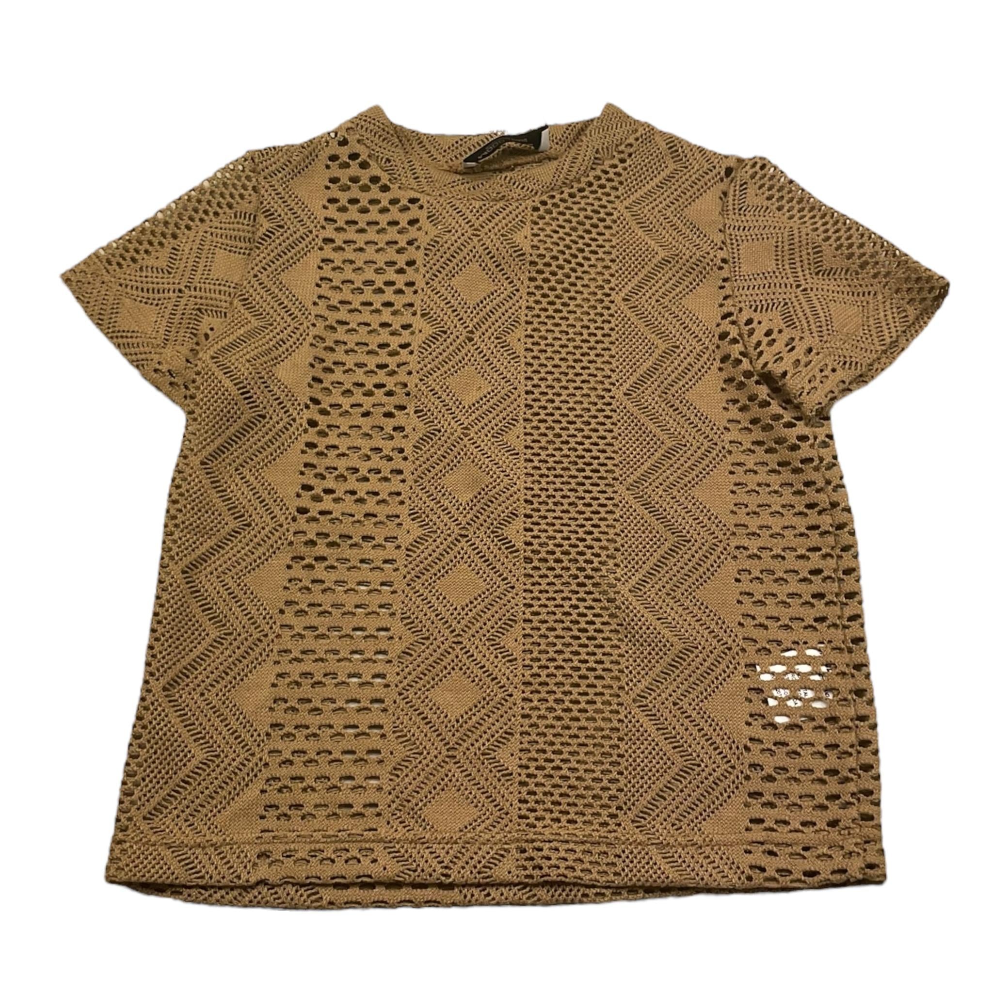 Mood_One T-Shirt Tinta Unita Traforata per Bambino T-SHIRT02BABY MARRONE MOOD_ONE 