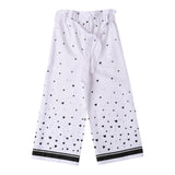 Sarabanda Pantalone Modello Palazzo Tinta Unita con Elastico In Vita per Bambina 8538 BIANCO SARABANDA 