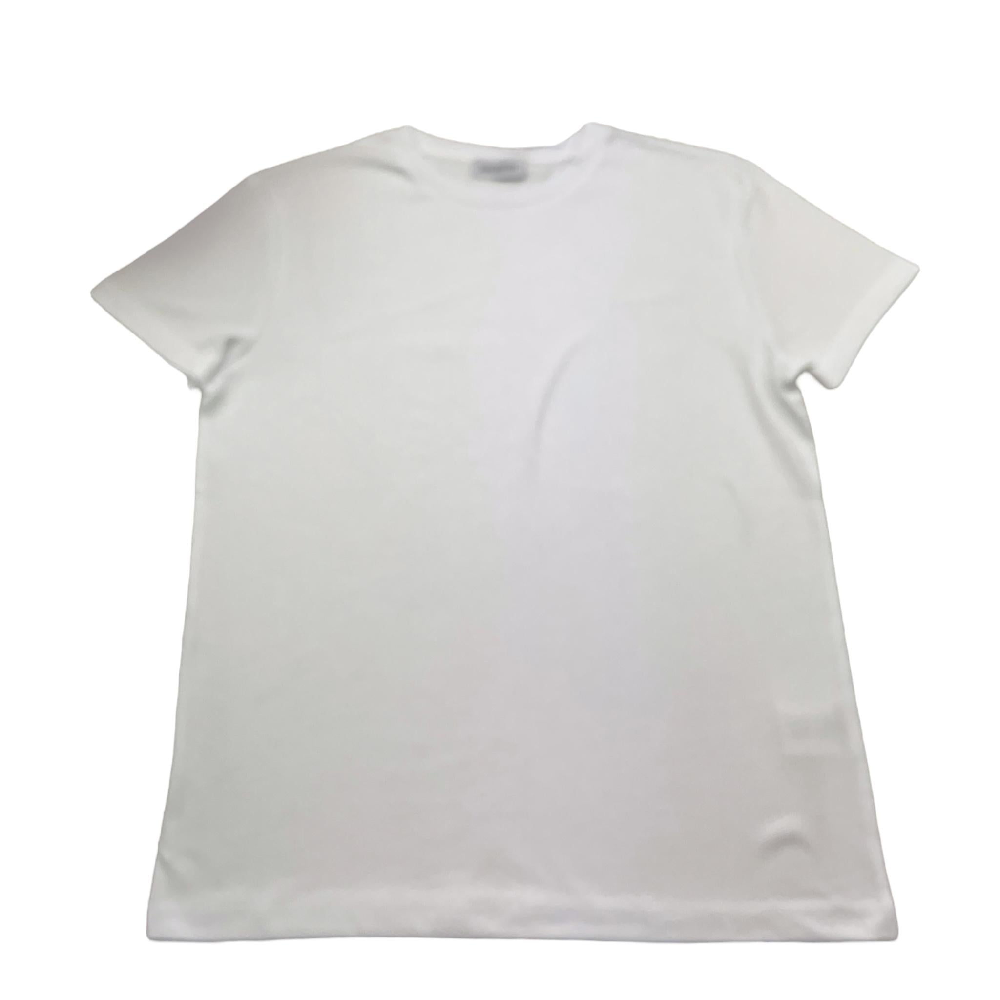 Bikkembergs T-Shirt Girocollo Tinta Unita con Stampa per Bambino BK3169 BIANCO BiKKEMBERGS 
