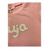 Liu Jo Shirt Tinta Unita Girocollo con Brillantini per Neonata KF4069X ROSA LIU JO 