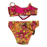4Giveness Costume 2Pz Tinta Unita Con Fantasia Fascia-Slip Rosa Per Bambina