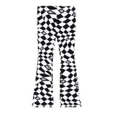 Maison Margiela Leggins Stampa Fantasia Rombi Modello Zampa Bianco/Nero Per Bambina