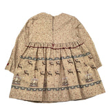 MIRANDA abito manica lunga tinta unita fantasia stellare Beige per Bambina 360259 BEIGE MIRANDA 