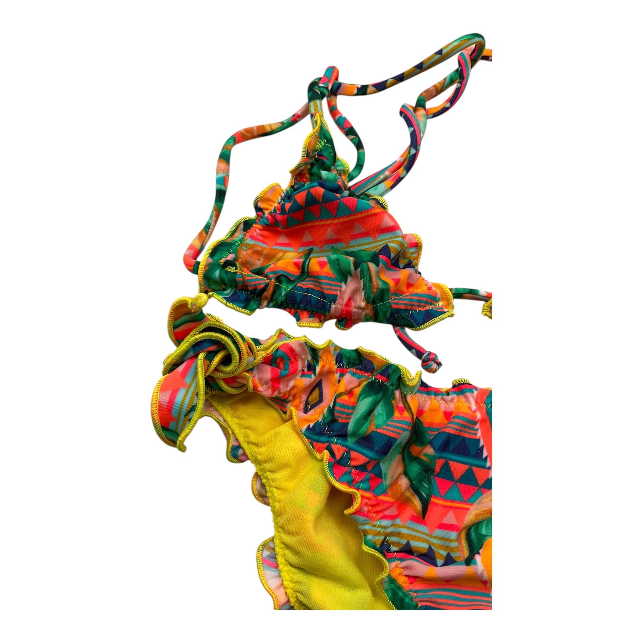 Island Coco Costume 2 Pezzi Triangolo-Mutandina per Bambina ICJ873 MULTICOLOR ISLAND COCO 