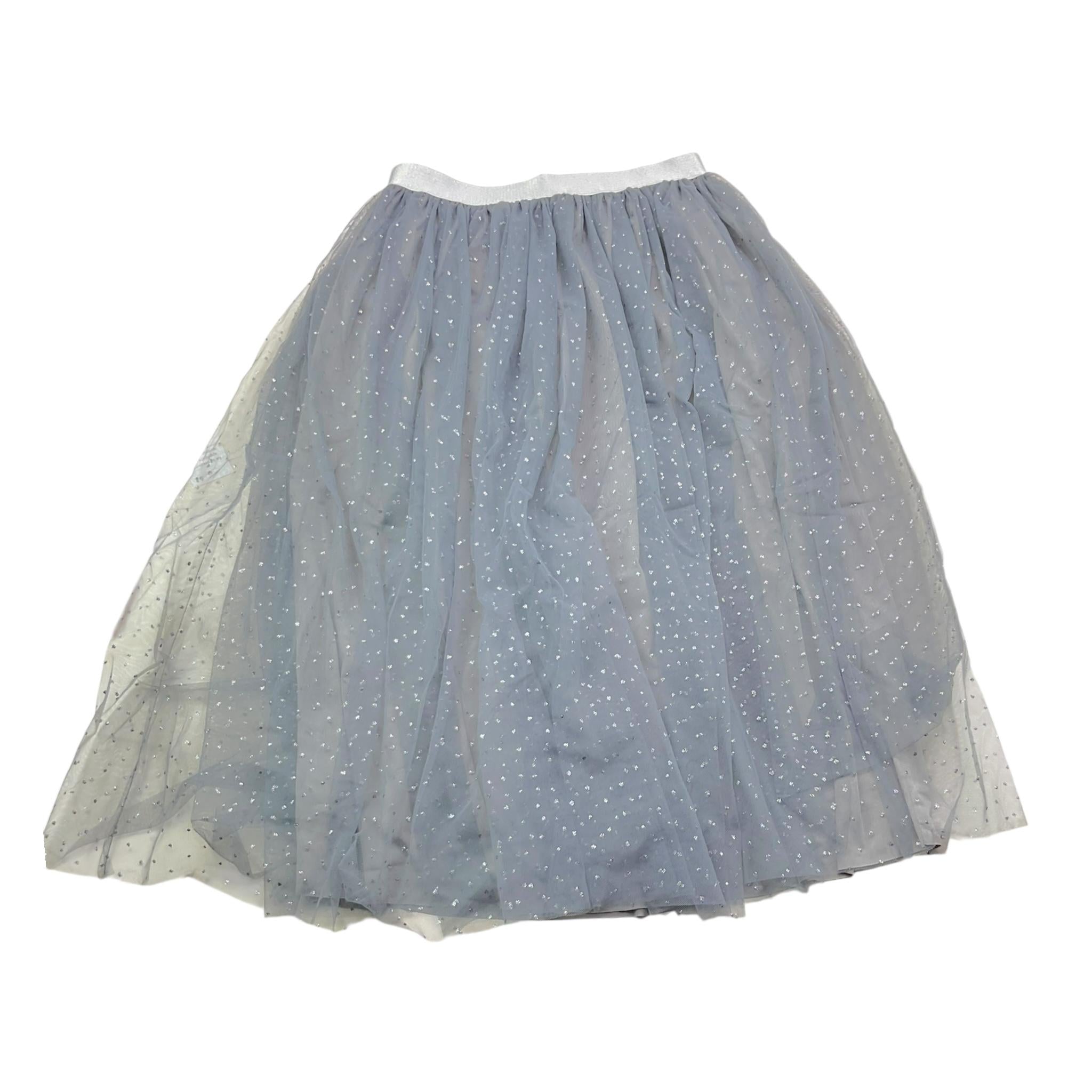 CAFFE' D'ORZO gonna tinta unita con tulle Grigio per Bambina ZV7A14 GRIGIO CAFFE' D'ORZO 