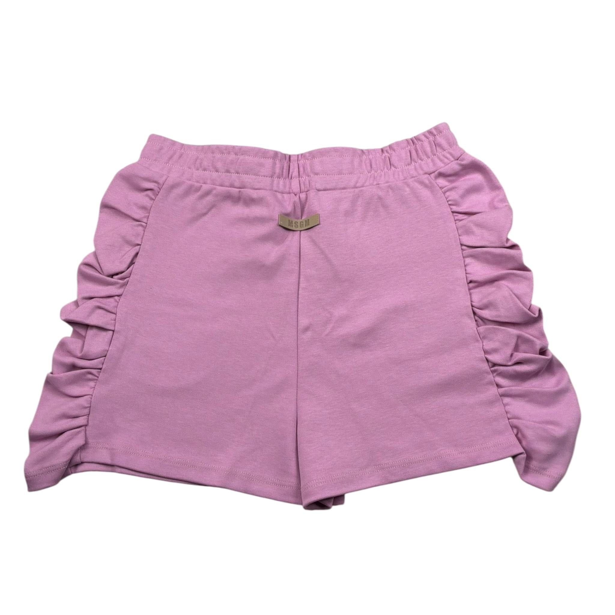 Msgm Short Felpa Tinta Unita per Bambina S5MSJGSH106 ROSA MSGM 