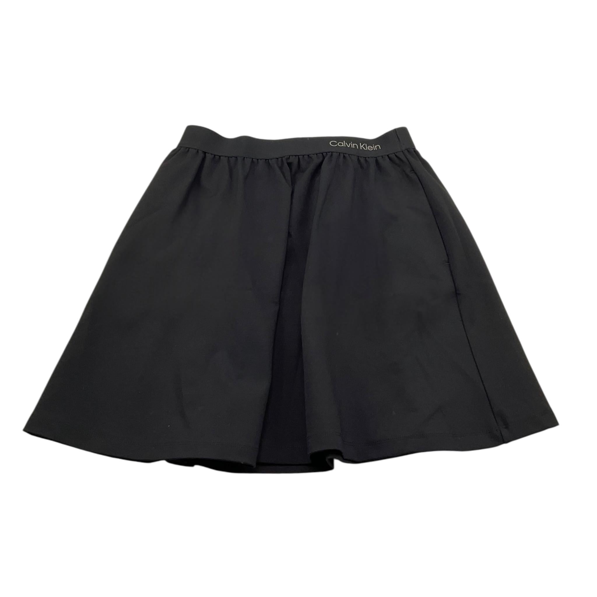Calvin Klein Gonna Tinta Unita con Elastico Logato per Bambina IG0IG02895 NERO CALVIN KLEIN 