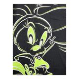 Diadora Maxi T-Shirt Tinta Unita Girocollo con Stampa Nero per Bambina