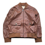 Trussardi Giubbino In Ecopelle Tinta Unita con Zip per Bambino TBP26123GB MARRONE TRUSSARDI 