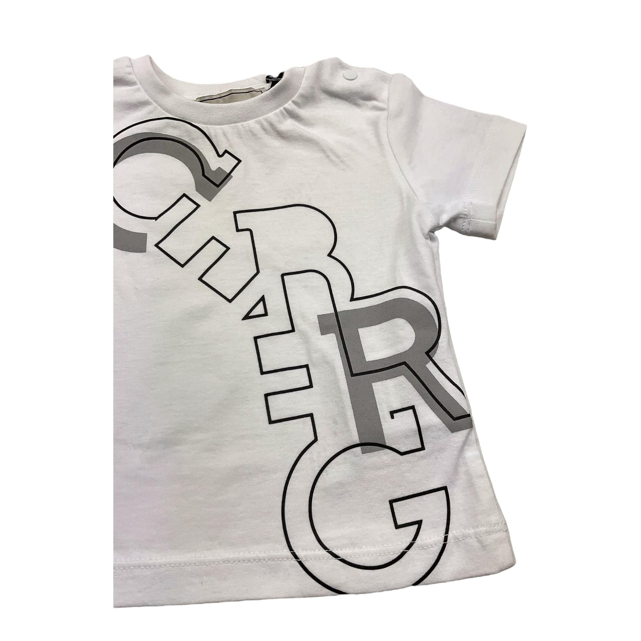 Iceberg T-Shirt Girocollo Tinta Unita con Stampa per Neonato TSICE5109B BIANCO ICEBERG 