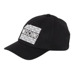 Moschino Berretto Tinta Unita con Stampe Logo per Neonato HOX00W NERO MOSCHINO 