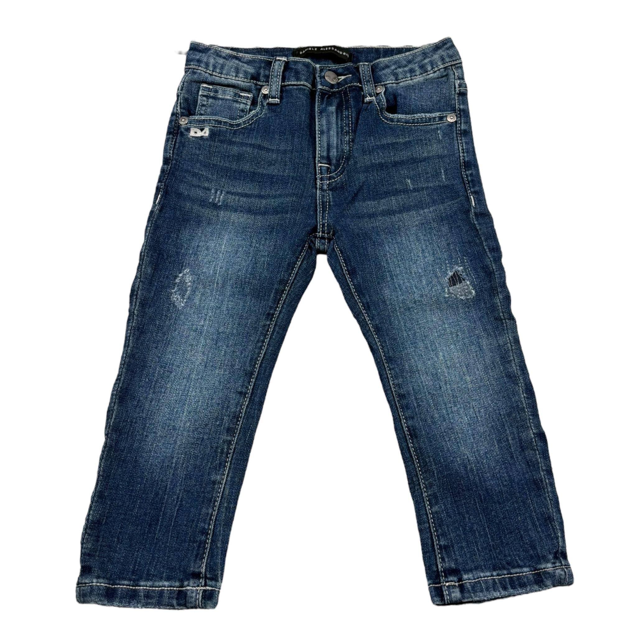 Daniele Alessandrini Jeans Tinta Unita con Girovita Regolabile per Neonato 1295PD00207 BLU DANIELE ALESSANDRINI 