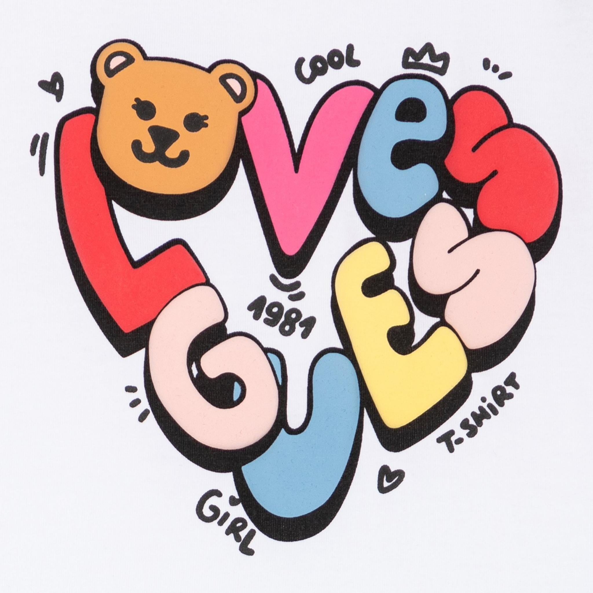 GUESS shirt girocollo tinta unita con stampa Bianco per Neonata A4YI0K6YW4 BIANCO GUESS 