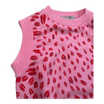 Just Cavalli Gilet Girocollo Stampa Fantasia Baci per Bambina JGP26029GL ROSA JUST CAVALLI 
