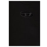 Diesel T-Shirt Girocollo Tinta Unita con Logo per Bambina J01830XX NERO DIESEL 