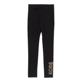 Michael Kors Leggins tinta unita con Logo Nero per Bambina R14161 NERO MICHAEL KORS 