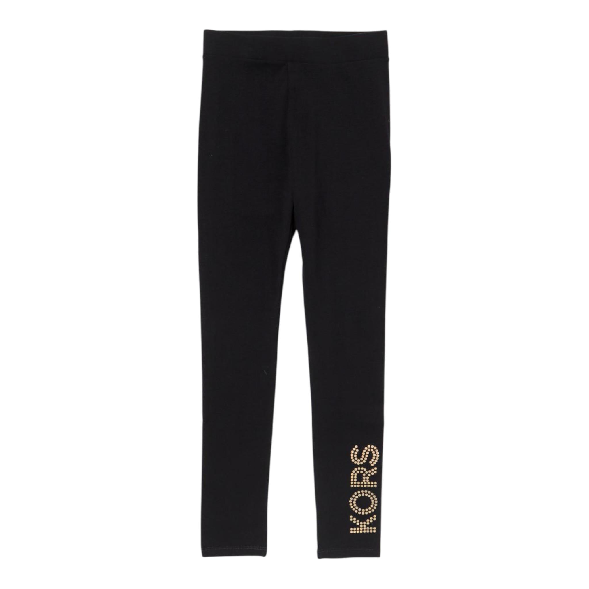 Michael Kors Leggins tinta unita con Logo Nero per Bambina R14161 NERO MICHAEL KORS 