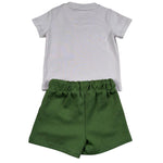 John Richmond Completo 2 Pezzi T-Shirt-Bermuda per Neonato RIP26022CJ GRIGIO/VERDE JOHN RICHMOND 