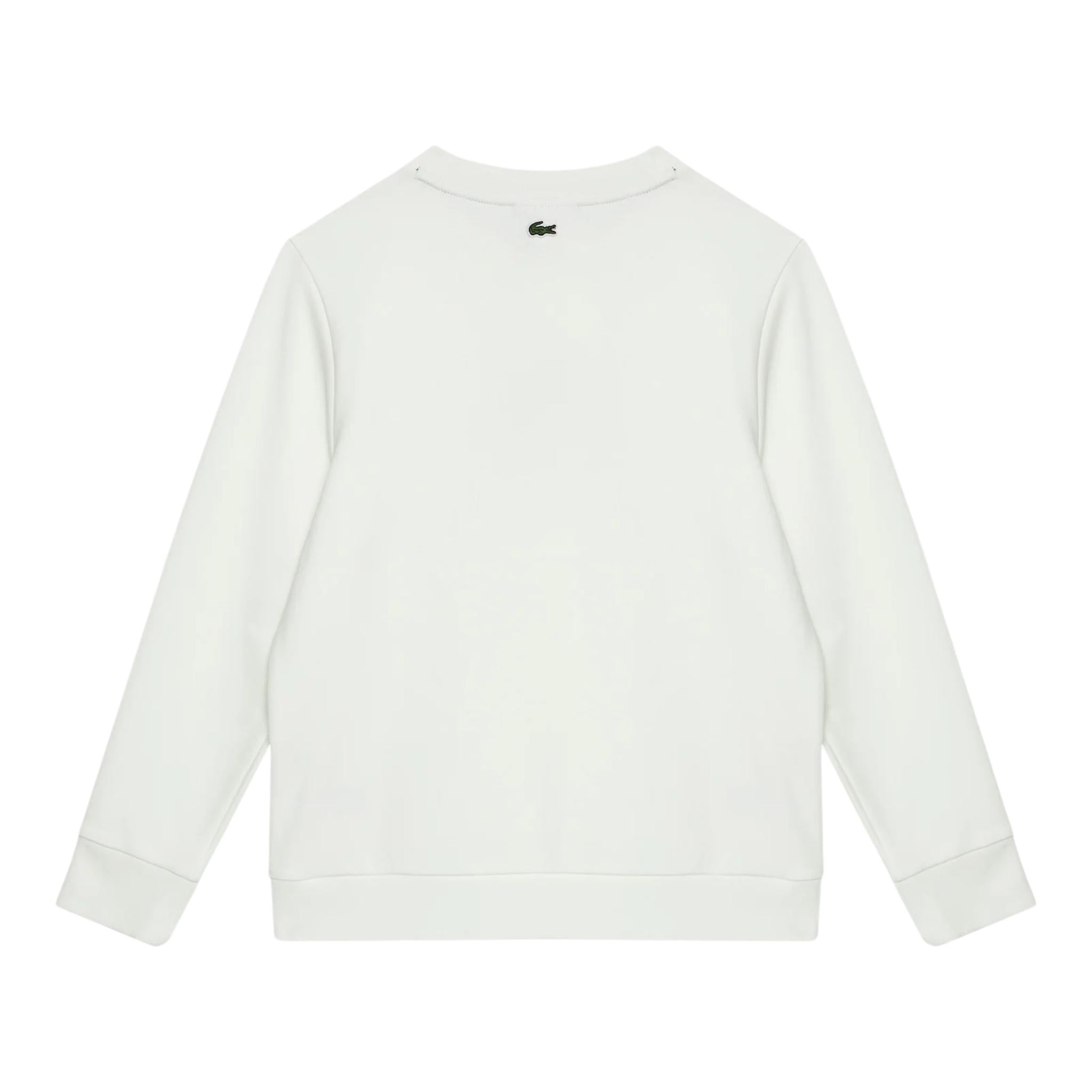 LACOSTE felpa chiusa girocollo tinta unita cn logo Panna per Bambino SJ3005 PANNA LACOSTE 